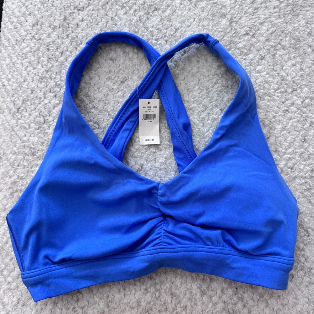 NWT | Aerie Ruched Blue Sports Bra